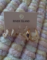 RIVER ISLAND/ Zestaw, Kolczyki biznesowe z Londynu, NOWE