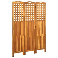 Paraván 3-panelový 121x2x170 cm masívne akáciové drevo