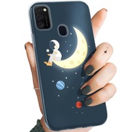 Zadný Kryt Hello Case pre SAMSUNG GALAXY M21 PUZDRO S POTLAČOU VZORY antracitové vesmír vlny