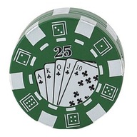 MŁYNEK GRINDER 4-częściowy Metalowy Plastik Poker Zielony 50mm