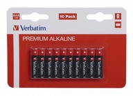 Alkalická batéria Verbatim AAA (R3) 10 ks