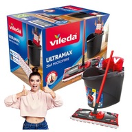 ZESTAW Vileda Ultramax Box Mop Wiadro Wyciskacz Płaski z Wyciskaczem