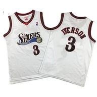 dziecko Philadelphia 76ers #3Allen Iverson haftowane koszulki koszykarskie