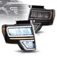 2× Zostava Full LED svetlometu pre Ford F150 2009-2014 Pick-up namontovať predné svetlo