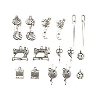 Assorted DIY Antyczne szycie Charms Wisiorki DIY Biżuteria Ustalenia 16szt