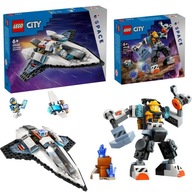 Zestaw LEGO kosmos: LEGO Space Statek kosmiczny + LEGO City Kosmiczny Mech
