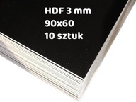 HDF doska vo formáte 900x600 - ČIERNA 3 mm - 10 ks POZOR RYSY