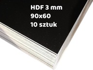 HDF doska vo formáte 900x600 - ČIERNA 3 mm - 10 kusov POZNÁMKA RYSY
