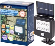 ZEWNĘTRZNA Lampa Elewacyjna Solar 200 lm Zasilanie Solarne Czujnik Ruchu