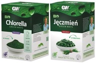 Green Ways BIO CHLORELLA w proszku 350g + BIO JĘCZMIEŃ w tabletkach 210g