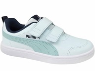 PUMA COURTFLEX 371543 31 BUTY DZIECIĘCE TRAMPKI TENISÓWKI ZIELONE NA RZEPY