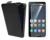 ETUI do Xiaomi Mi 5 POKROWIEC SLIM FLEX CASE GUMOWE Z KLAPKĄ czarny I SZKŁO