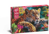 Puzzle 500 CherryPazzi Leopard ležiaci 20166