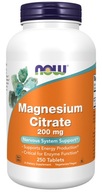 NOW Foods Magnesium Citrate CITRÁT HOREČNATý 200mg 250 TABL kontrakcie
