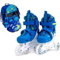Роликові ковзани 2 в 1 зі світлодіодними регульованими протекторами для шолома Сумка Combo Pro