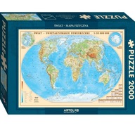 PUZZLE 2000 MAPA FIZYCZNA GEOGRAFICZNA W JĘZYKU POLSKIM AKTUALNA ARTGLOB