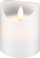 Świeca LED z prawdziwego wosku, biała, 7,5 x 10 cm