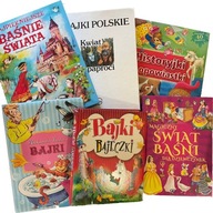 Zestaw 6 książek Baśnie Bajki Historyjki dla dzieci Ilustracje Obrazki