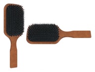 GORGOL Szczotka do włosów drewniana z włosiem dzika + R w poduszce gumowej