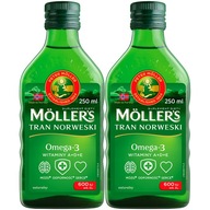 Tran norweski Mollers Gold Omega-3 Naturalny suplement na odporność 500ml