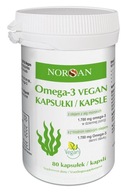 Norsan Omega-3 vegánske omega-3 80kapsule s olejom z morských rias