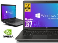Notebook HP zBook 17 G3 17,3" Intel Core i7 32 GB / 1000 GB sivý