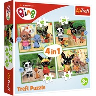 TREFL PUZZLE 4W1 KRÓLICZEK BING WESOŁY DZIEŃ BINGA