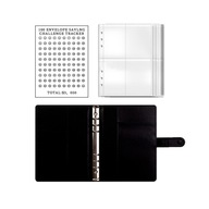 100 Envelope Challenge Binder Budget Notebook Jednoduché šetrenie hotovosti Black