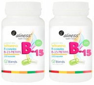 Aliness Vitamín B Complex B-15 Methyl Niacín Cholín Homocysteín 200kaps