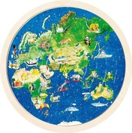 Puzzle obojstranná mapa sveta