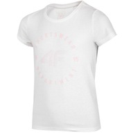 Koszulka dla dziewczynki 4F biała 152cm