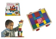 Vzdelávacie drevené farebné kocky pre deti