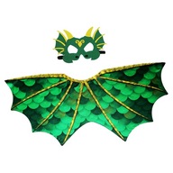 Dračie krídlo Dračia maska Role krídel Hrajte sa v zelených šatách