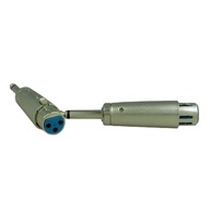Adapter gniazdo mikrofonowe XLR 3pin na wtyk duży Jack 6.3mm mono #00702