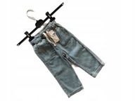 N135*ZIPPY*NOWE spodnie jeans na gumce 12-18m 74+