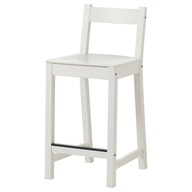 IKEA NORDVIKEN Barová stolička s operadlom biela 62cm