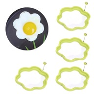 4 x Silikónová okrúhla formička na vajíčka, kvet