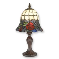Lampa z farebného skla Štýl Tiffany Glass vitráže RUŽE