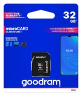Pamäťová karta GOODRAM 32GB micro SD CLASS 10 SDHC microSD SD ADAPTER
