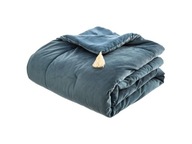 Prikrývka na posteľ, Velúrová, Mäkká deka, farba mora, 80 x 180 cm