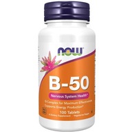 NOW Foods Vitamíny B-50 100 tab KOMPLEX VITAMIN