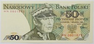 Banknot 50 zł 1988 rok - Seria HN