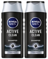 Szampon do włosów NIVEA MEN Active Clean 2 x 400ml