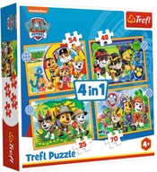 Puzzle 4w1 Wakacyjny Psi Patroll 34395 Trefl