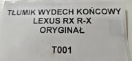 muffler, exhaust KONCOWY LEXUS RX R-X original