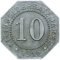 + Schneidemuhl - Piła - NOTGELD - 10 Pfennig 1916 - CYNK - STAN !