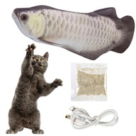 Hračka pre mačky Interaktívna skákacia ryba na usb pohyblivá s mačiatkom