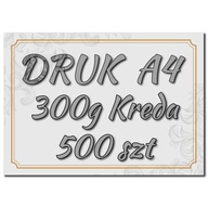 DRUK A4 500 szt DYPLOM CERTYFIKAT Kreda 300g
