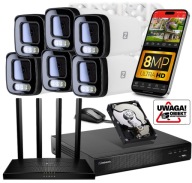 MONITORING SZETT 6x Kültéri Csőkamera IP WiFi 8MP
