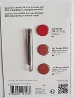 Clarins Joli Rouge pomadka szminka 742 732S 705V zestaw 3 próbki + pędzelek
